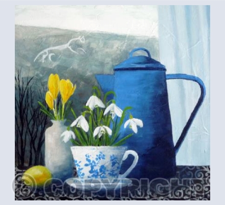 White Horse & Snowdrops