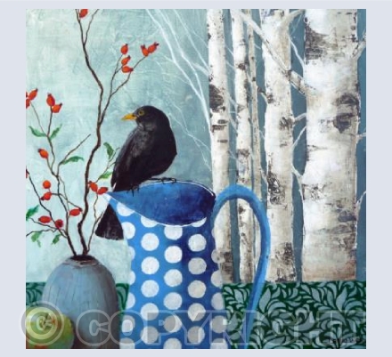 Blackbird & rosehips