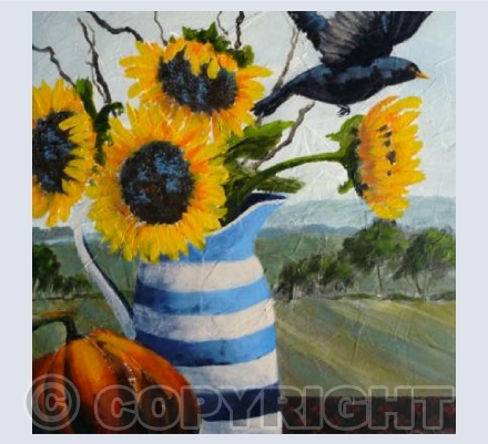 Sunflowers & pumpkin