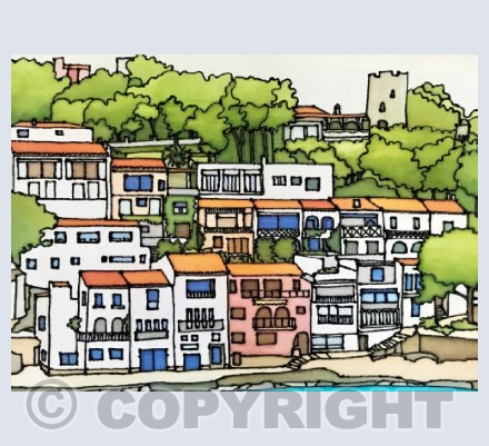 Sa Tuna, silk painting