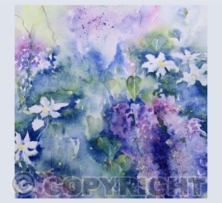 Wisteria and Clematis