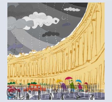 No.41 Royal Crescent Rainy Day