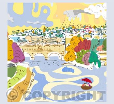 No.45 Pulteney Bridge with Small Boat