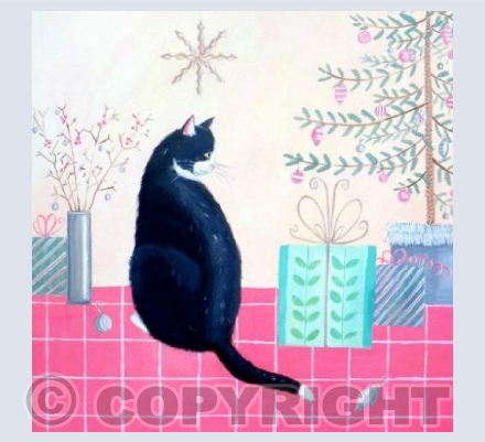 Cat with presents