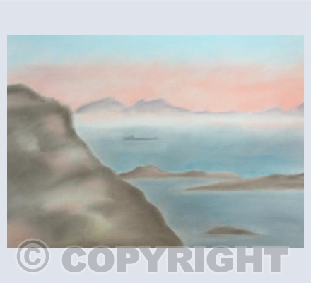 North Uist, Mingay, Isay and Clett from Lochbay, Isle of Skye (13 May)