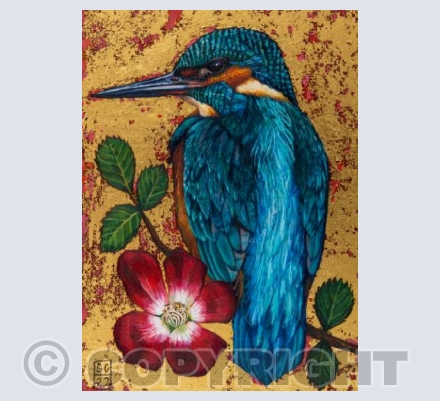 Kingfisher& Dog Rose