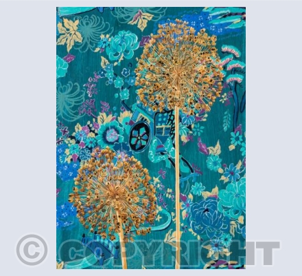 Alliums on  Kimono