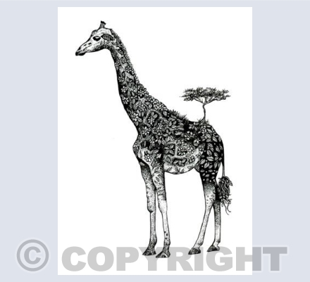 Illustrated Giraffe