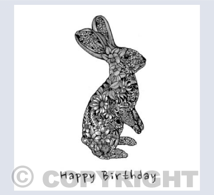 Bunny Happy Birthday Card