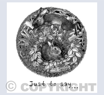 Wood Bunnies 'Just to say...'