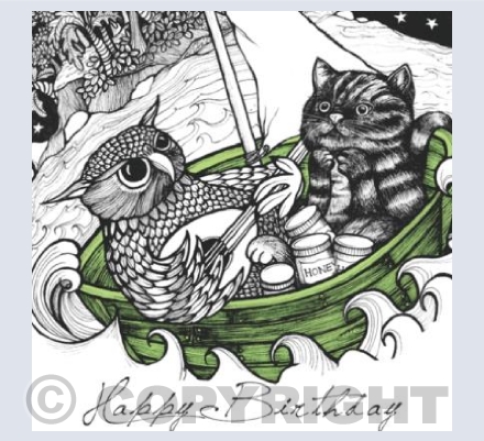 The Owl & the Pussycat ( Happy Birthday square bleed)