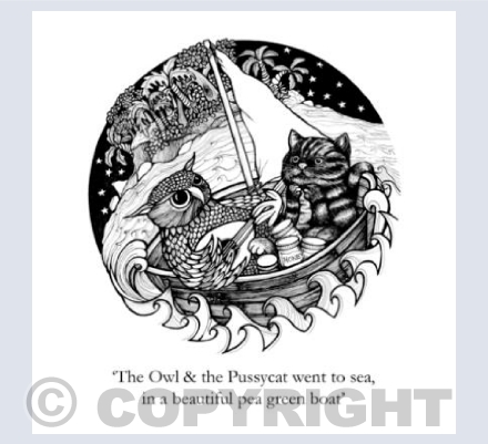 Owl & the Pussycat original with text