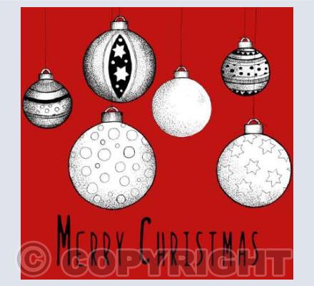 Christmas baubles Red/black