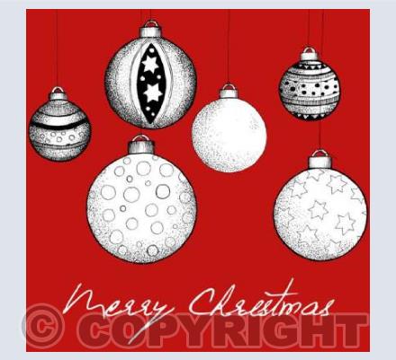 Christmas baubles Red/white