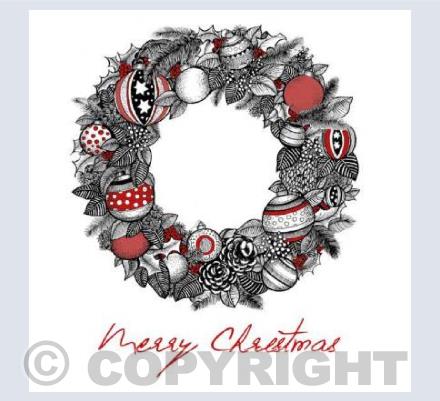 Christmas holly wreath