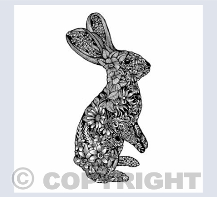 Illustrated Bunny (white)