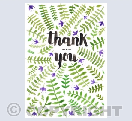 Floral Thank You Card