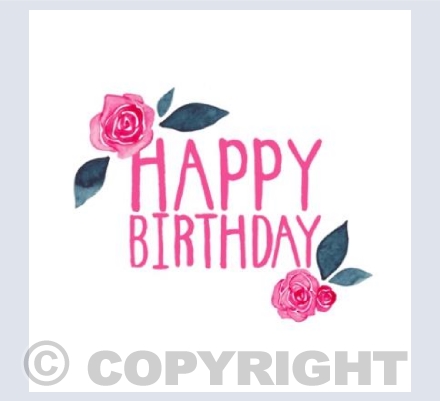 Happy Birthday Roses in Pink