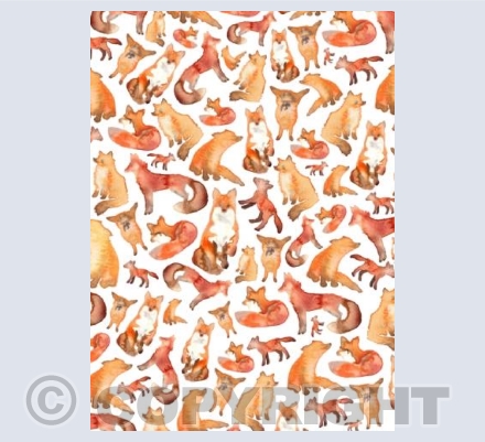 Watercolour Foxes