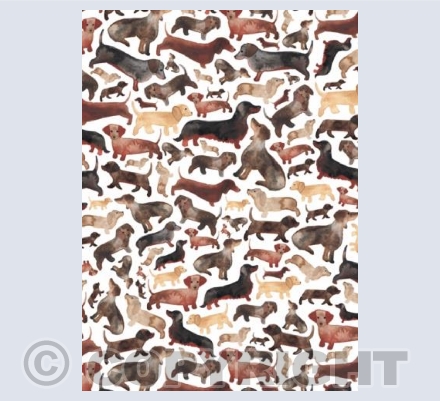 Watercolour Dachshunds