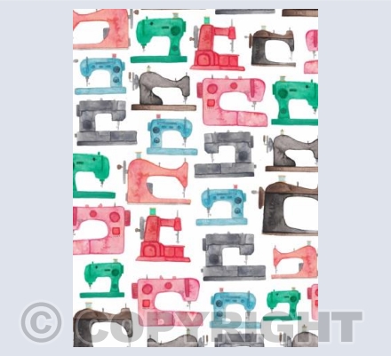 Watercolour Sewing Machines