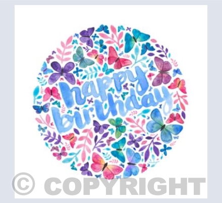 Happy Birthday Butterfly! In blue!