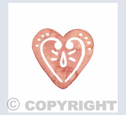 Gingerbread heart card    