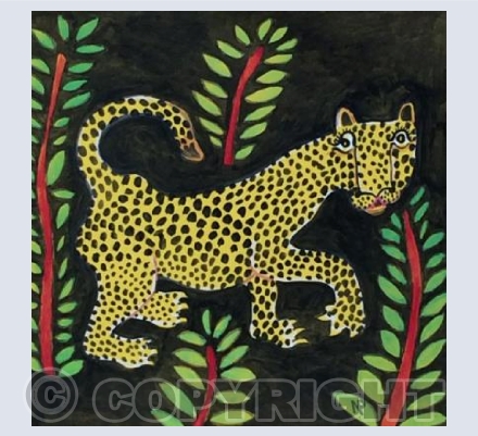 Leopard in the dark Jungle