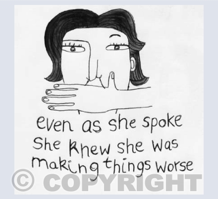 Even as she Spoke