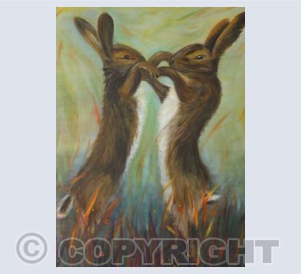 Boxing Hares