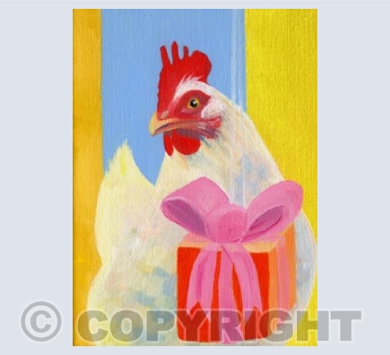Festive Fowl and Present