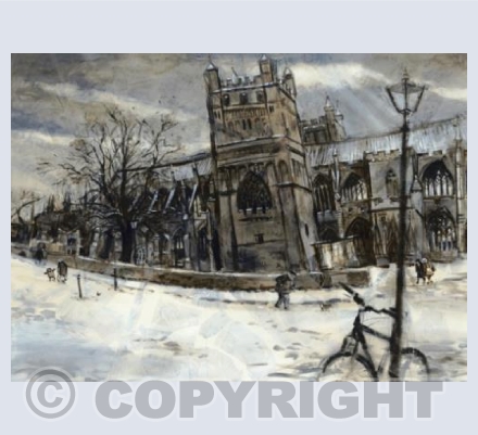 Walking the dog- Exeter Cathedral