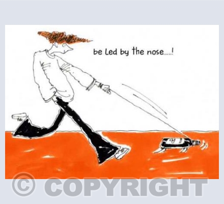 'Be led by the nose' 
