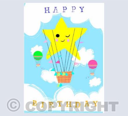 happy star balloon