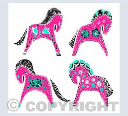 folky horses