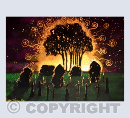 Avebury Summer Solstice card