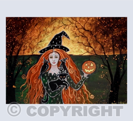 The Witch and her Familiars card