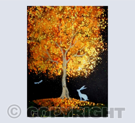 The Golden Autumn Tree