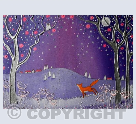 Purple Winter Fox