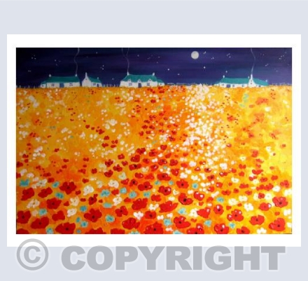 Moonlight on the poppies
