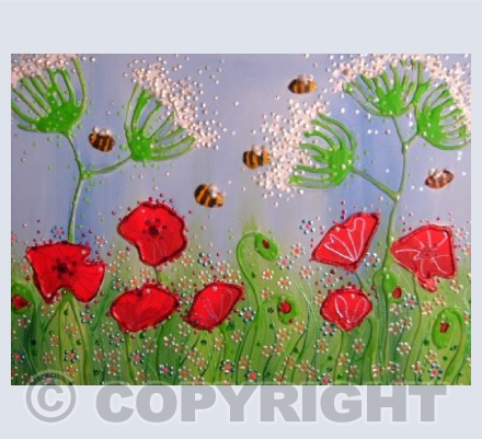 Poppies and Bees