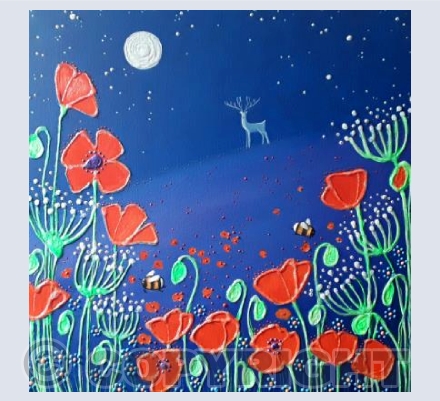 Poppies in Moonlight