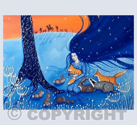 The Protection of the Night, close up