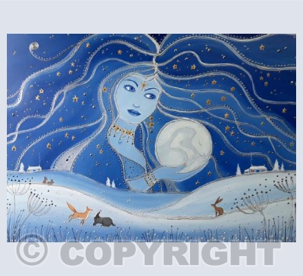 Goddess of Night and the Hare Moon
