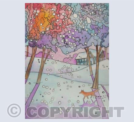 Fox in snow