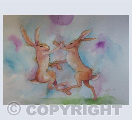 Boxing Hares 2