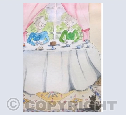 Greeting card , Afternoon Tea 