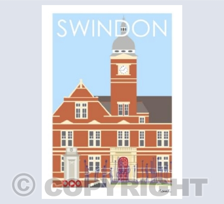 Swindon Town Hall card
