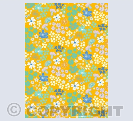 Orange ditsy