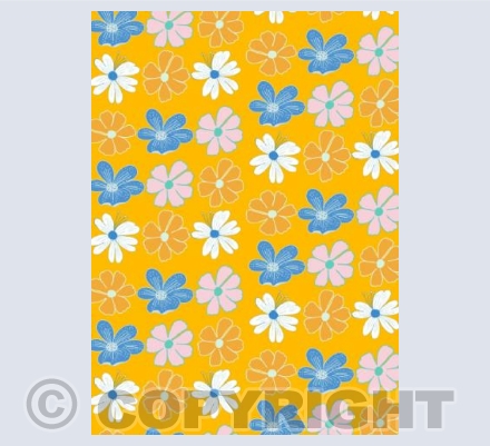 Orange floral bold